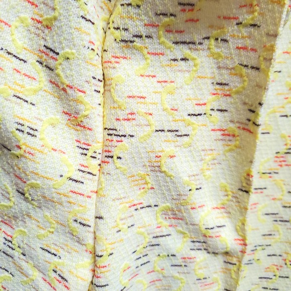 VTG 60s Polyester Ladies Slacks Yellow Swizzle Pattern By Miss Holly Sz Small - Picture 3 of 7
